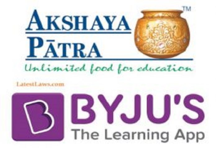 Byju's and The Akshaya Patra Foundation form an alliance, students will get this benefit