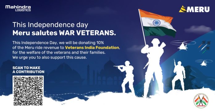 Committed to contribute 10% of its ride revenue as of August 15 to Veterans India under Freedom Drive