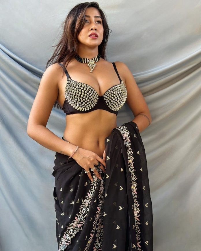 Sofia Ansari crossed the limits of shamelessness, took off all her clothes and started tying her saree, have you seen the video?