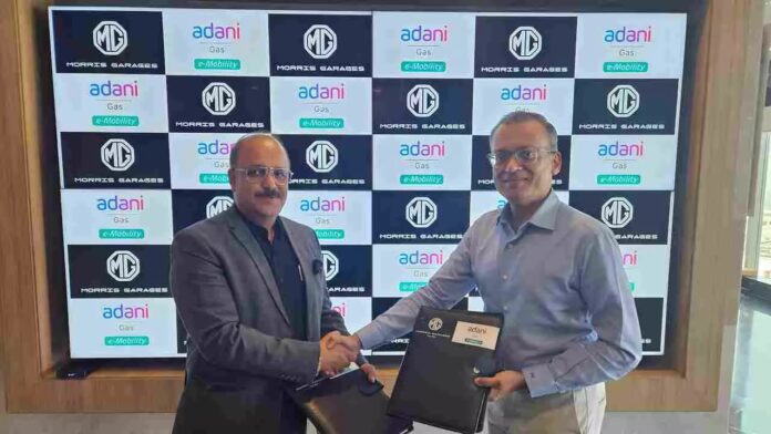 Adani and MG Motor India join hands to strengthen EV charging infrastructure