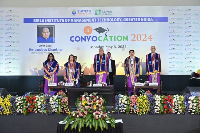 Dignified celebration of the 36th convocation of Birla Institute of Management Technology (BIMTECH)