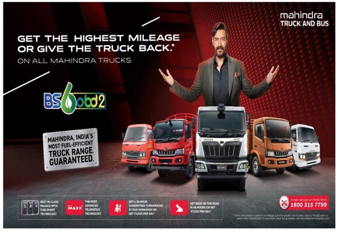 Mahindra launches mileage guarantee for its entire range of BS6 OBD2 trucks