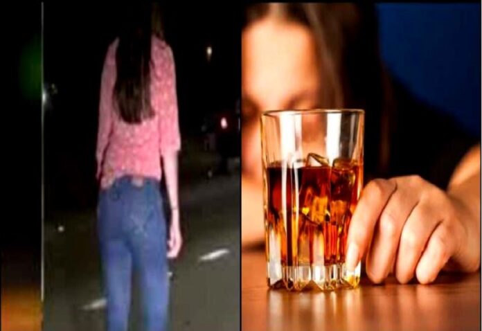 Drunk girl created ruckus in Jabalpur, traders had to leave the market and run away