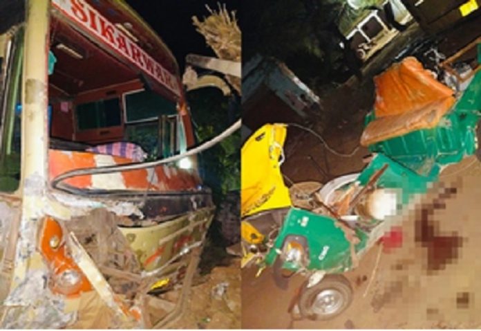 Bus hits tempo of people returning after eating rice in Dholpur, 12 including eight children and women killed