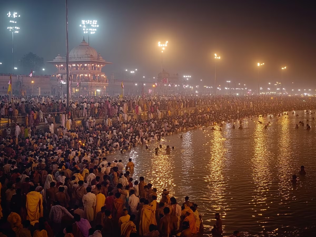 Mahakumbh: Crowd of devotees gathered at Sangam for Mahashivratri bath