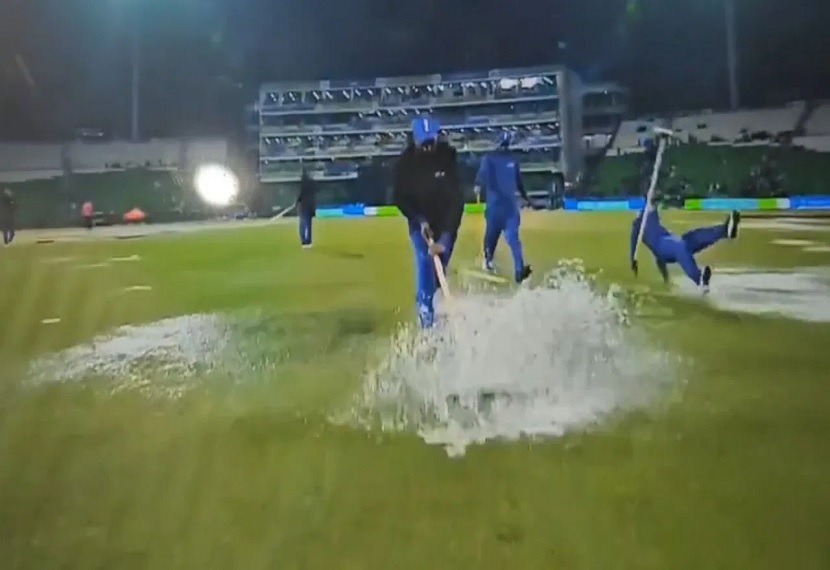 Afghanistan-Australia match washed out by rain, video of field being dried with wipers goes viral