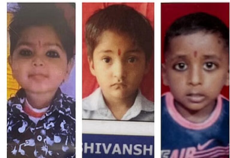 There was uproar in Meerut after the bodies of three children who had gone missing a day earlier were found near their home