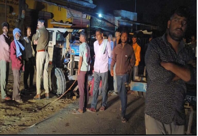 A speeding tractor-trolley rammed into a tin shed, crushing a couple and injuring their granddaughter.