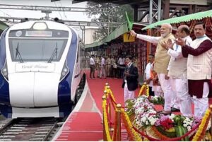 After flagging off four new Vande Bharat Expresses, Modi said, "We are realising the mantra of a developed India from a developed Kashi."