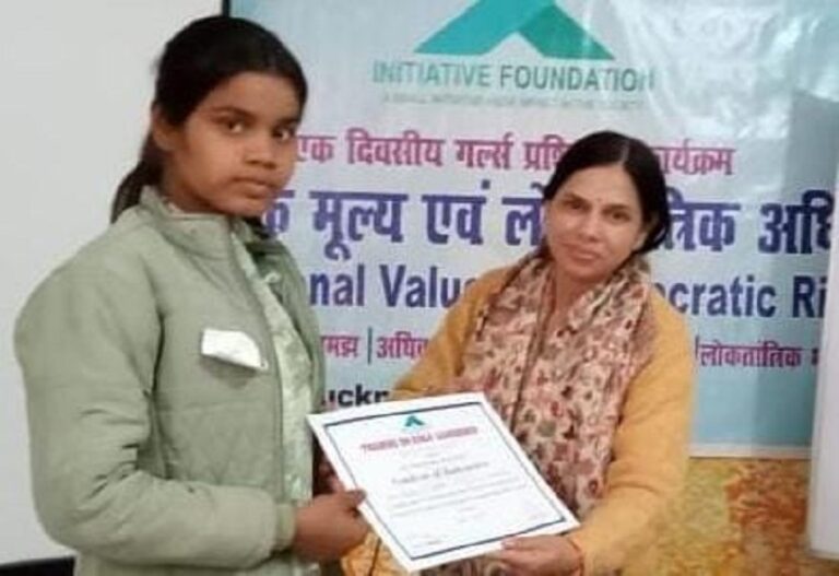 Initiative towards strong democracy, constitutional training given to adolescent girls