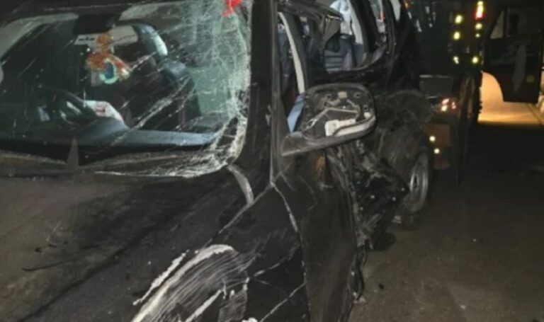 In Amroha, an out-of-control car rammed into a DCM parked on the highway, killing four doctors.