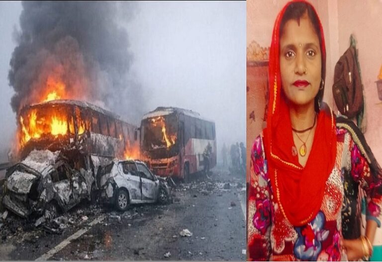 Surrounded by flames, Parvati broke a window to save the children, but was burnt herself.