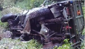 In Doda, an Army bulletproof vehicle fell into a 200-foot-deep gorge, killing ten soldiers and injuring seven.