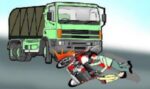 In an attempt to save two minutes, the bike collided with a trailer while overtaking, killing the wife, daughter and niece in front of their eyes.