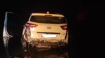 An uncontrolled car entered a canal in Auraiya, killing three people, including a woman, who could not be identified.