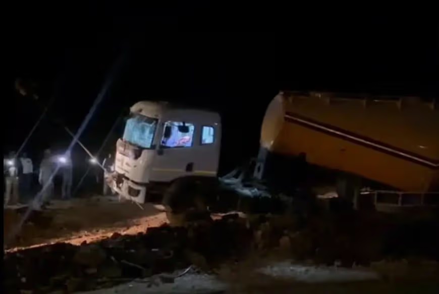 In Madhya Pradesh, a container truck crushed six people returning from a post-funeral ceremony; five have died.