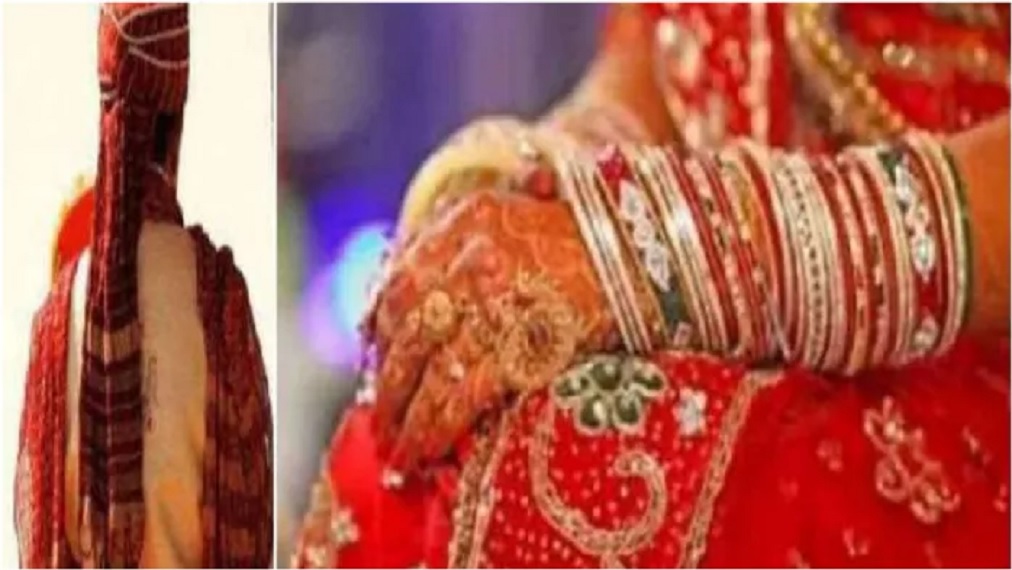 In Varanasi, a bride refused to exchange garlands upon spotting her lover; the groom's family members proceeded to "drive the love out of her."