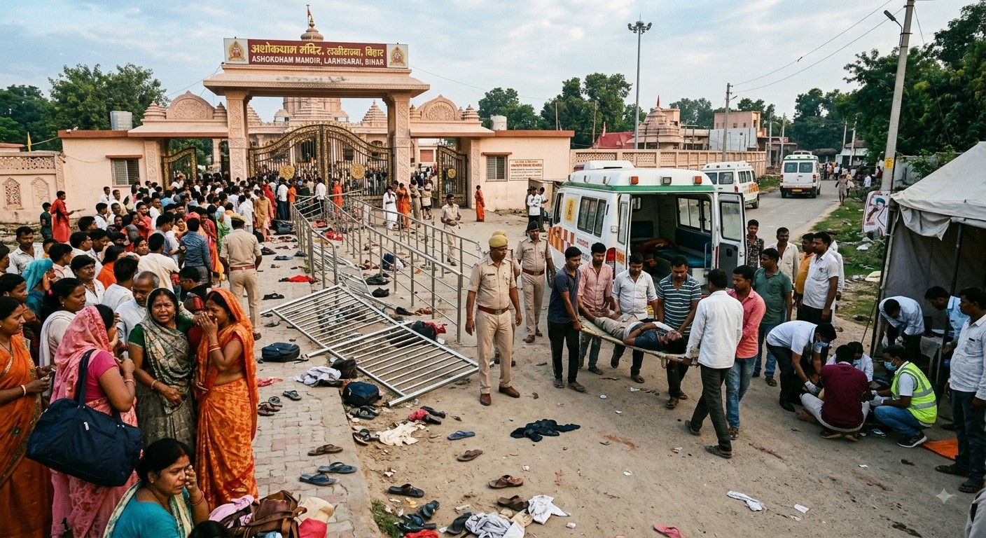 Six devotees die, many injured in stampede at Ashokdham Temple in Lakhisarai.
