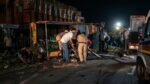 In MP, a pickup truck collided with a stationary dumper while trying to avoid cows sitting on the road; eight people died and 32 were injured.