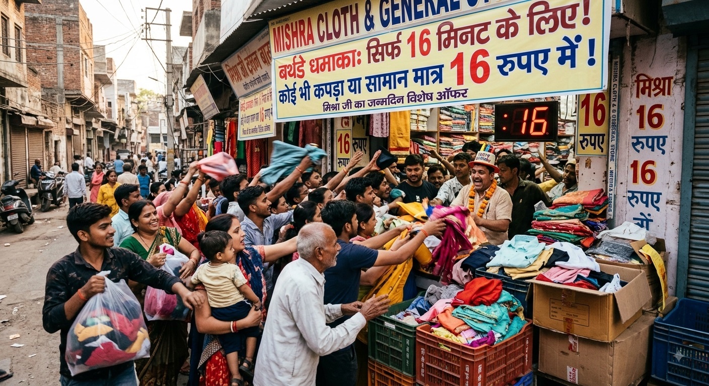 A massive commotion broke out at a Kanpur showroom, leading to people's clothes getting torn—all over a matter of 16 rupees.