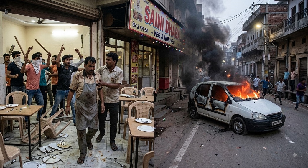 In Varanasi, strongmen went on a rampage after their Maggi order wasn't fulfilled; police had to be called in.