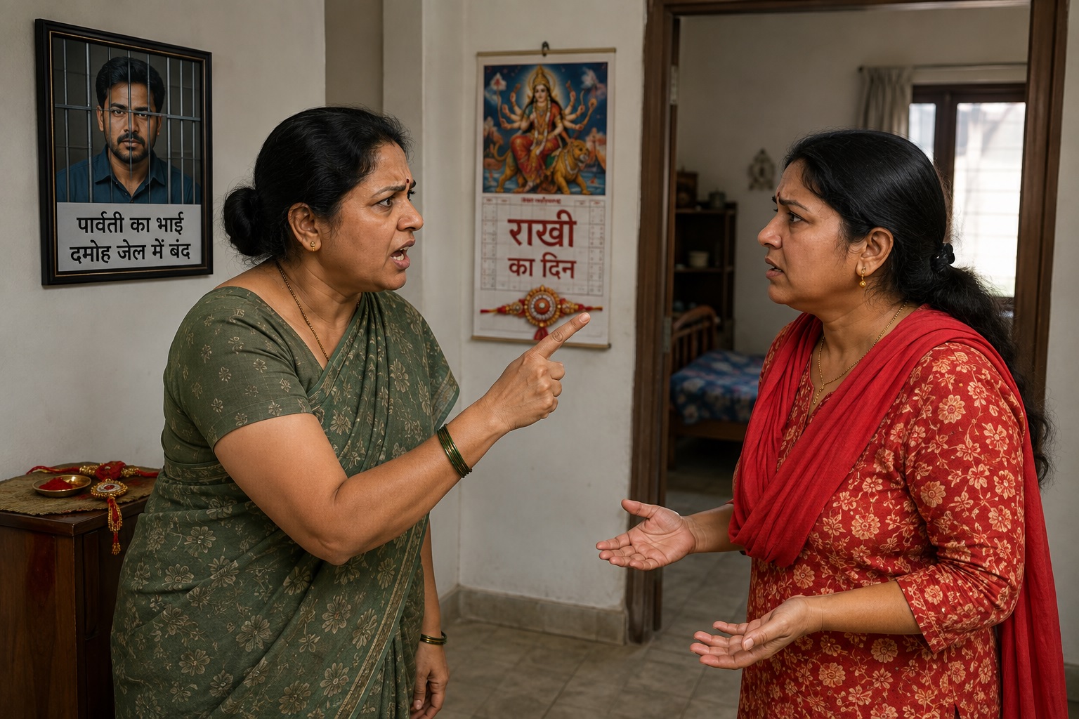 In Indore, a woman slit her sister-in-law's throat with a knife after the latter called her brother a rapist; she took this gruesome step in an attempt to mislead the police.