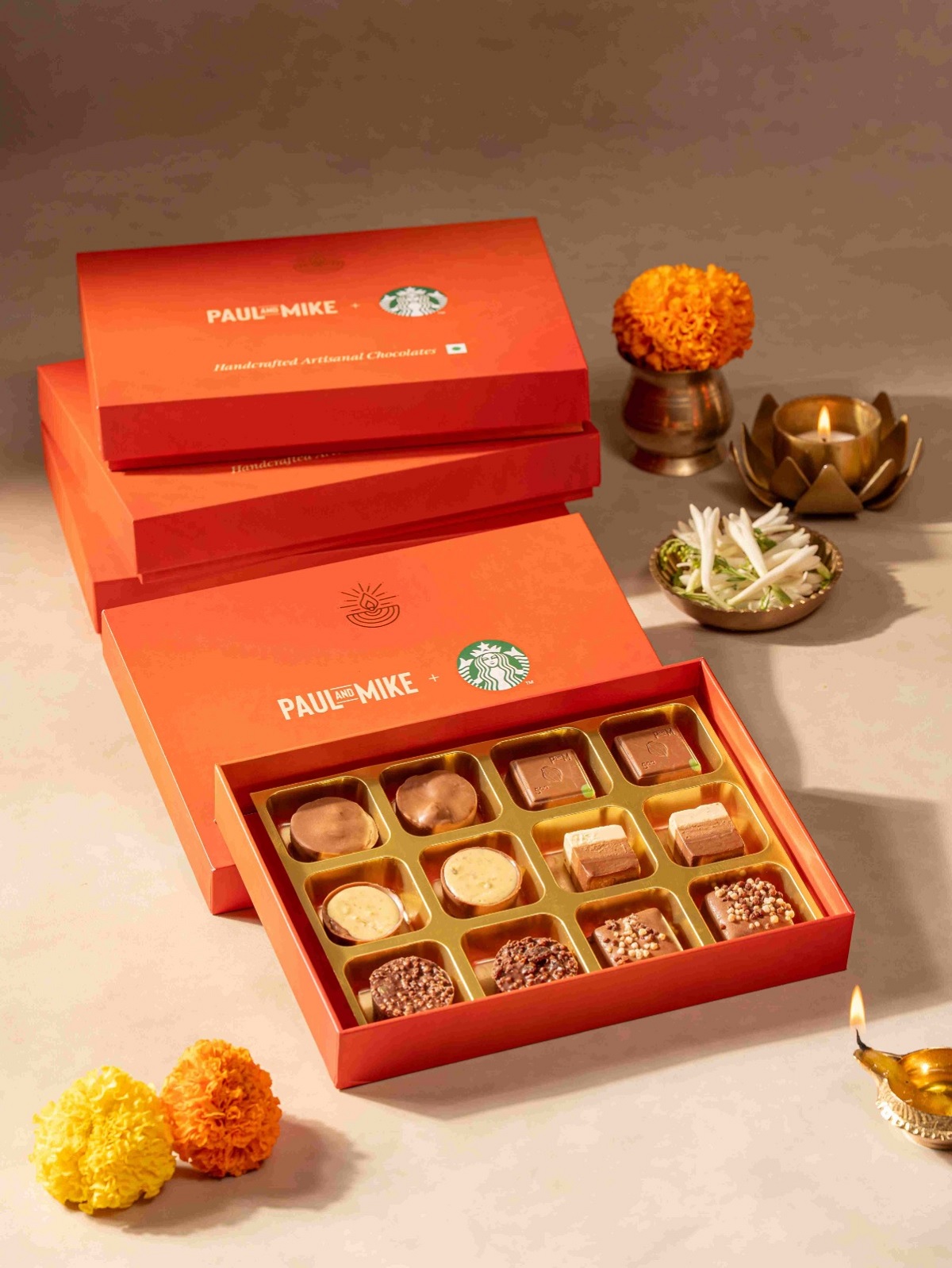 Paul and Mike and Tata Starbucks have introduced a unique blend of coffee and chocolate flavors for Diwali.