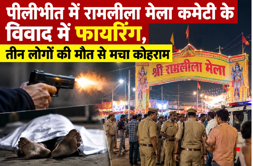 Firing erupts amidst a dispute within the Ramlila Fair Committee in Pilibhit; deaths of three people spark an outcry.